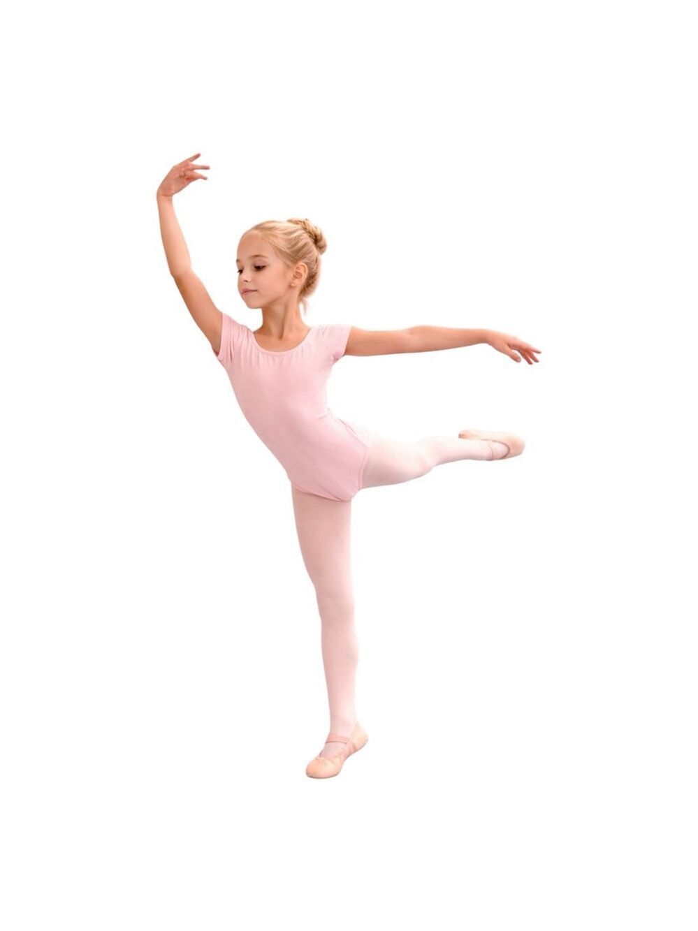 Capezio Lily Leather Ballet Slippers Pink 2M Girls Dance Shoes